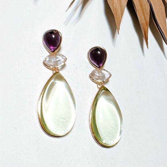 Crystal drop earrings S760 - Picture 4 of 6